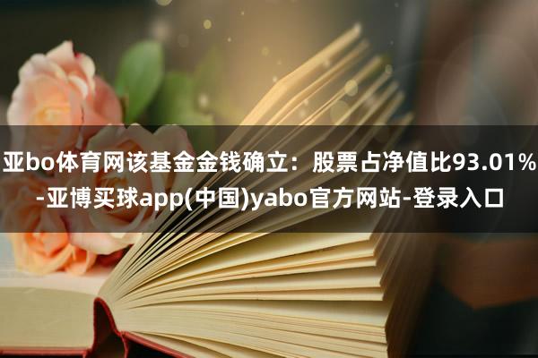 亚bo体育网该基金金钱确立：股票占净值比93.01%-亚博买球app(中国)yabo官方网站-登录入口